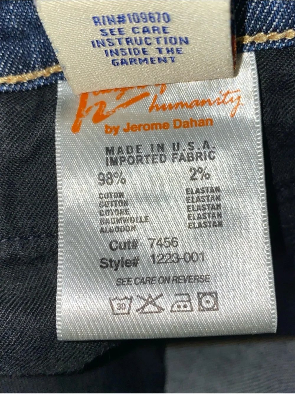 Citizen Of Humanity Jerome Dahan Jeans Woman’s 29 Dark Wash‎ Straight Leg Denim